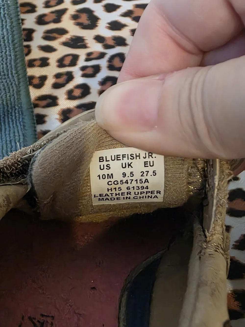 Sperry Bluefish Jr Boat Shoes Taupe Navy Polka Dot Toddler Girls 10M